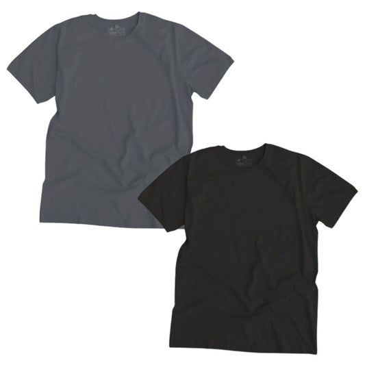 Organic Cotton T-Shirts Bundle (Black & Charcoal)