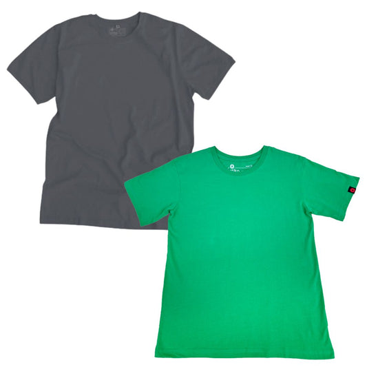 Organic Cotton T-Shirts Bundle (Charcoal & Green)