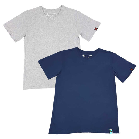 Organic Cotton T-Shirts Bundle (Grey & Navy)