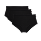 Pack of three , bundle deal on black full brief ethical underwear, fairtrade certified, save 10%