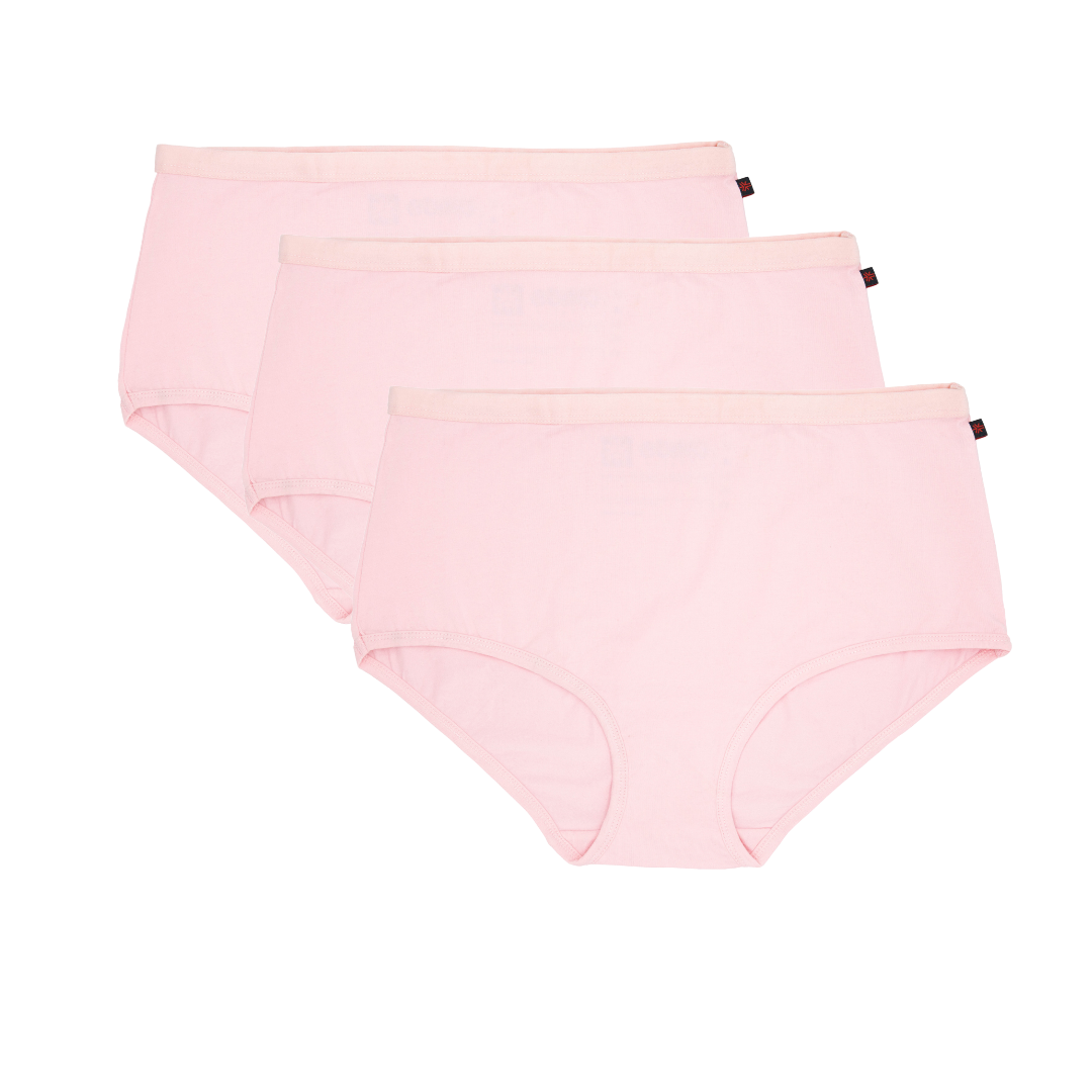 Full Brief Pink Organic Cotton Women's Underwear Bundle