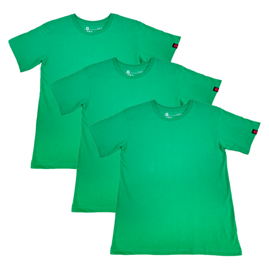Etiko Fairtrade Certified Ethical 100% Organic Cotton T-shirt Bundle, Unisex, Green