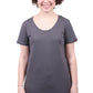 Etiko Fairtrade Certified Organic Cotton Charcoal Womens Round Neck T-Shirt Bundle, Eco-Friendly