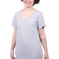 Etiko Fairtrade Certified Organic Cotton Grey Womens Round Neck T-Shirt Bundle, Eco-Friendly