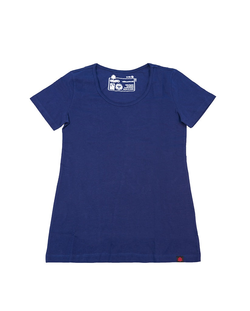 Etiko Fairtrade Certified Organic Cotton Navy Womens Round Neck T-Shirt Bundle, Eco-Friendly