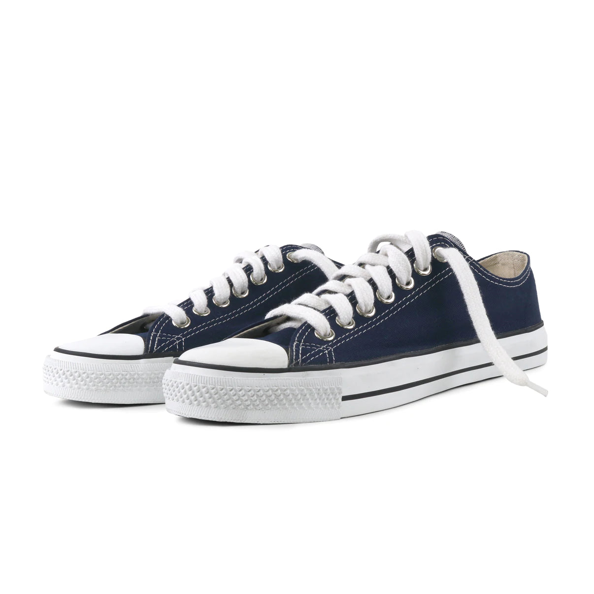 Certified Fairtrade, Organic Cotton and 100% Vegan kids blue and white low cut sneakers 