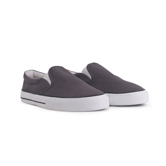Etiko Vegan Slip Ons Grey and White Sneakers Organic and Fairtrade Certified Ethical Sneakers