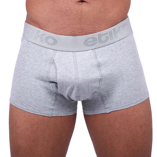Etiko grey men's underwear ethically made from organic cotton and fairtrade certified