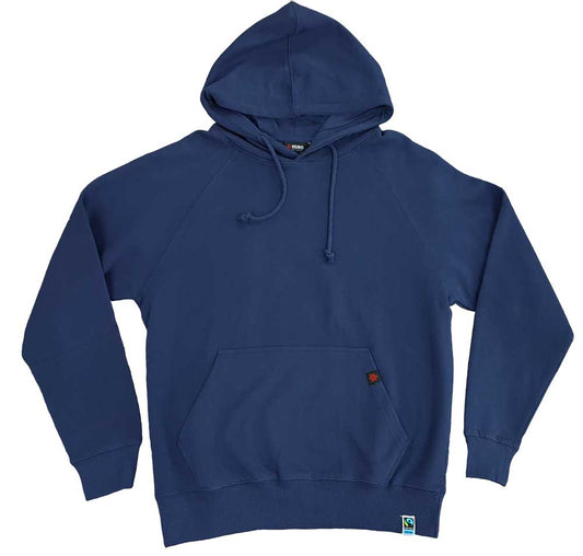 Etiko Fairtrade Certified Organic Cotton Navy Unisex Pullover Hoodie