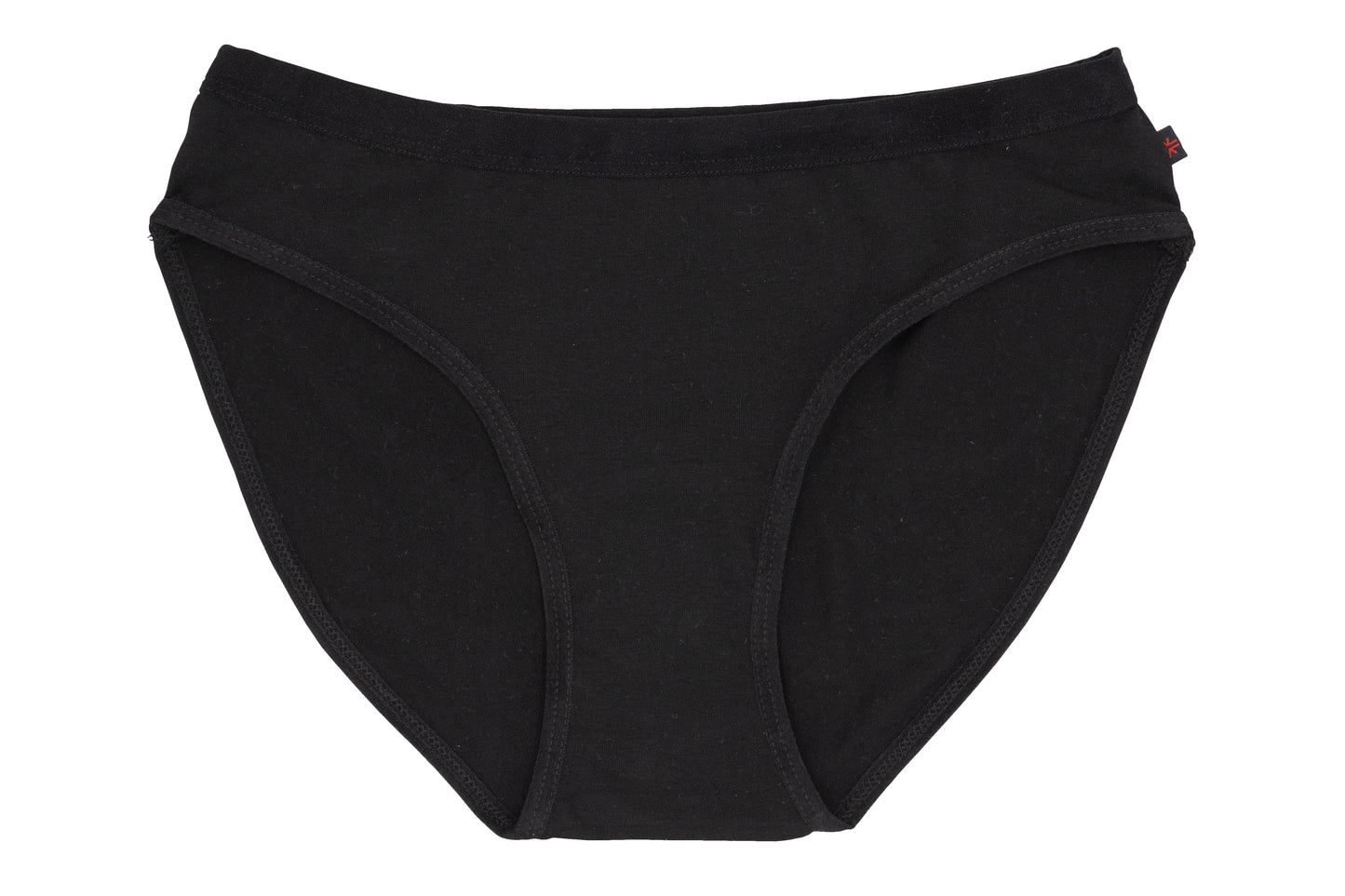 Organic Cotton Women's Bikini Underwear Black, Fairtrade Certified