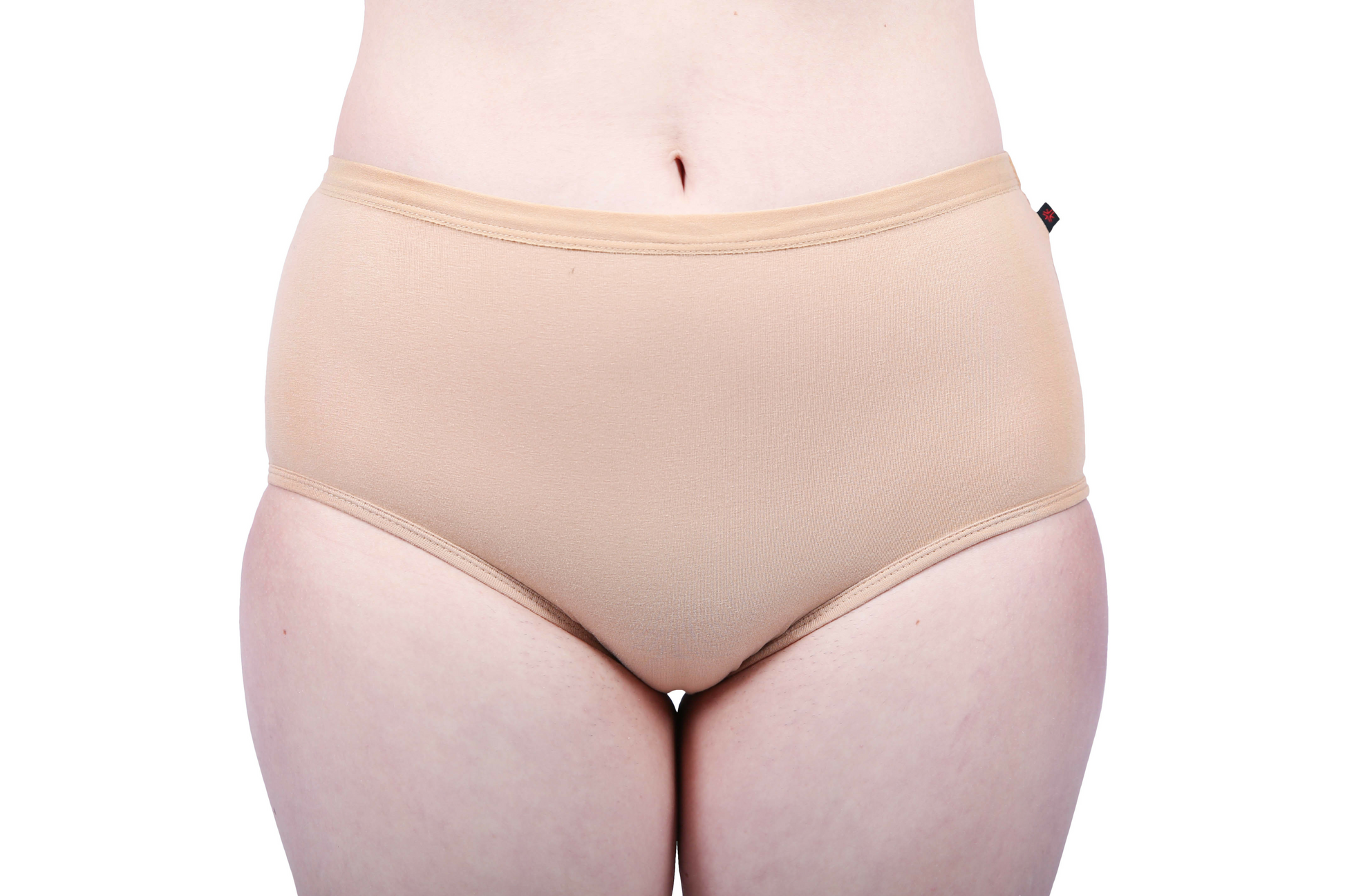 Skin or Nude coloured soft fairtrade certified organic cotton full brief ethical womens underwear