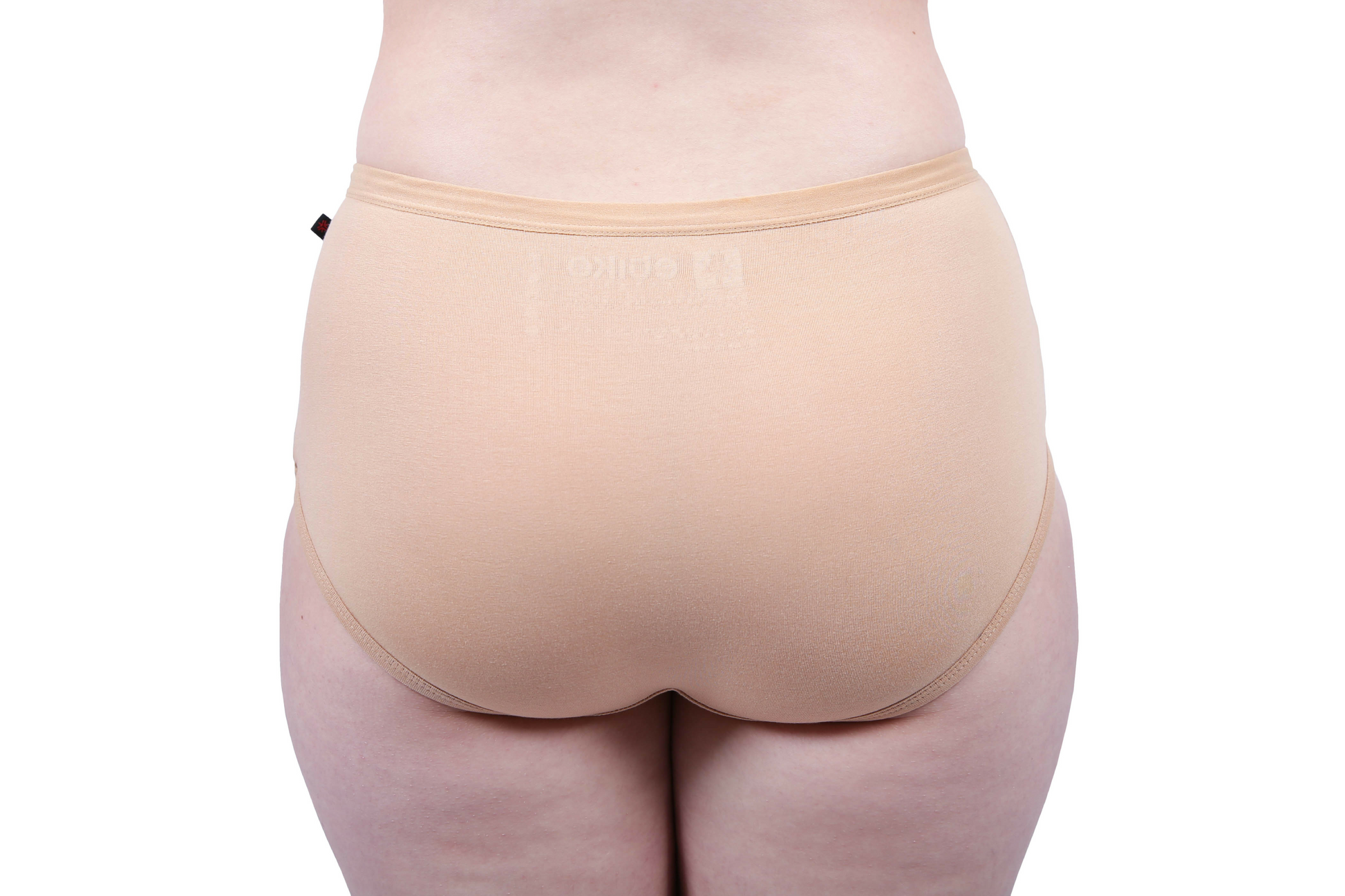 Skin or Nude coloured soft fairtrade certified organic cotton full brief ethical womens underwear