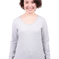 Etiko Fairtrade Certified Organic Cotton Grey Marle Long Sleeve Women’s T-Shirt, Eco-Friendly