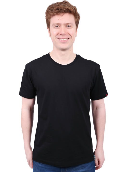 Etiko Fairtrade Certified Organic Cotton Black Unisex T-Shirt, Ethically-made, Eco-Friendly, Organic