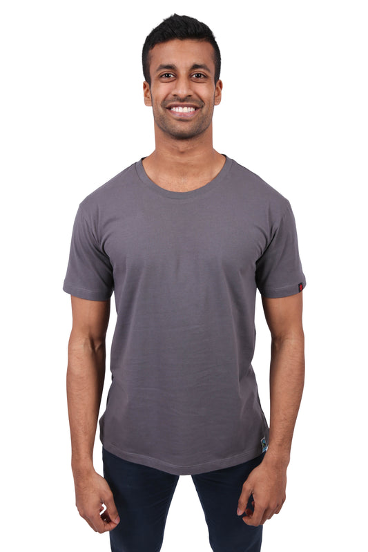 Etiko Fairtrade Certified Organic Cotton Charcoal Unisex T-Shirt, Ethically-made, Eco-Friendly
