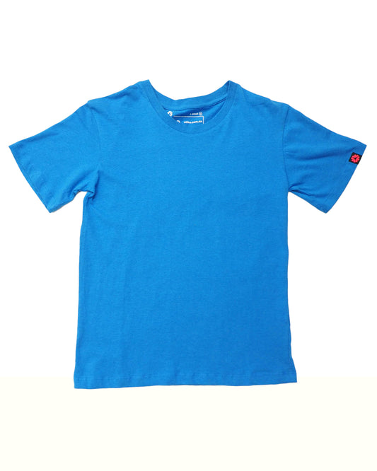 Etiko Fairtrade Certified Organic Cotton Blue Marle Round Neck Unisex T-Shirt