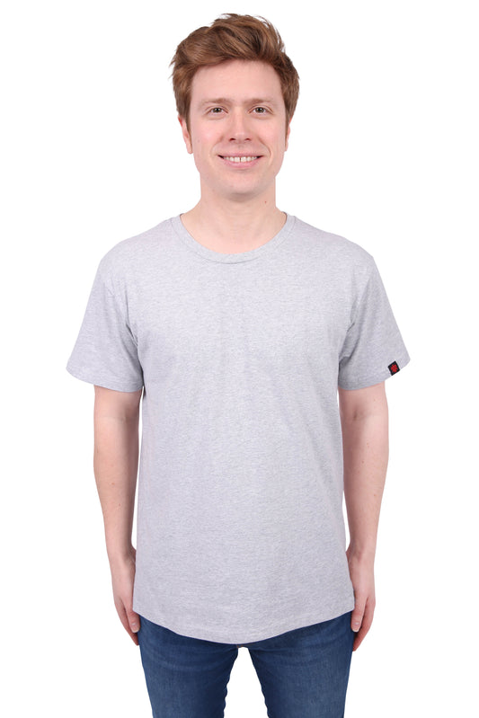 Etiko Fairtrade Certified Organic Cotton Grey Marle Unisex T-Shirt, Ethically-made, Eco-Friendly