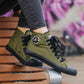 Etiko Vegan High Top Olive and Black Organic and Ethical Sneakers Fairtrade Certified 