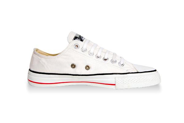 Low Cut Sneakers, White Stripe