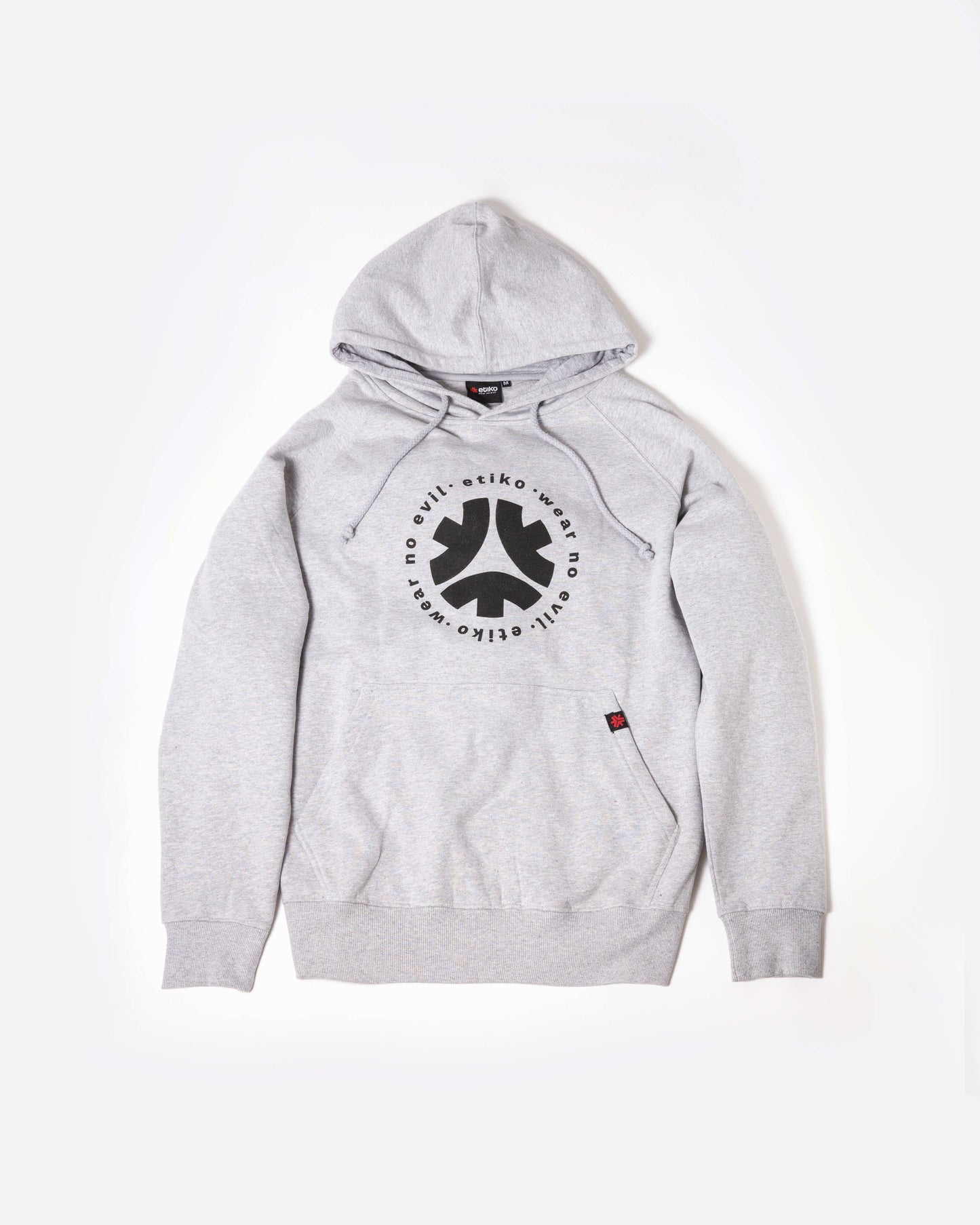 Pullover Hoodie, Wear No Evil, Unisex Grey & Black