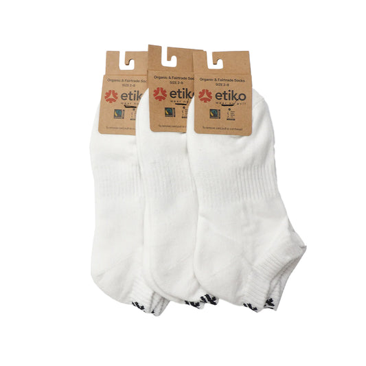 Ankle Socks, White (3 Pack)