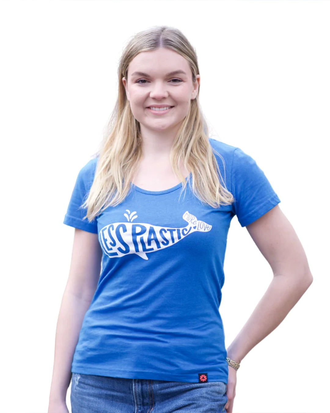 Womens Tshirt Scoop Neck Blue Marle