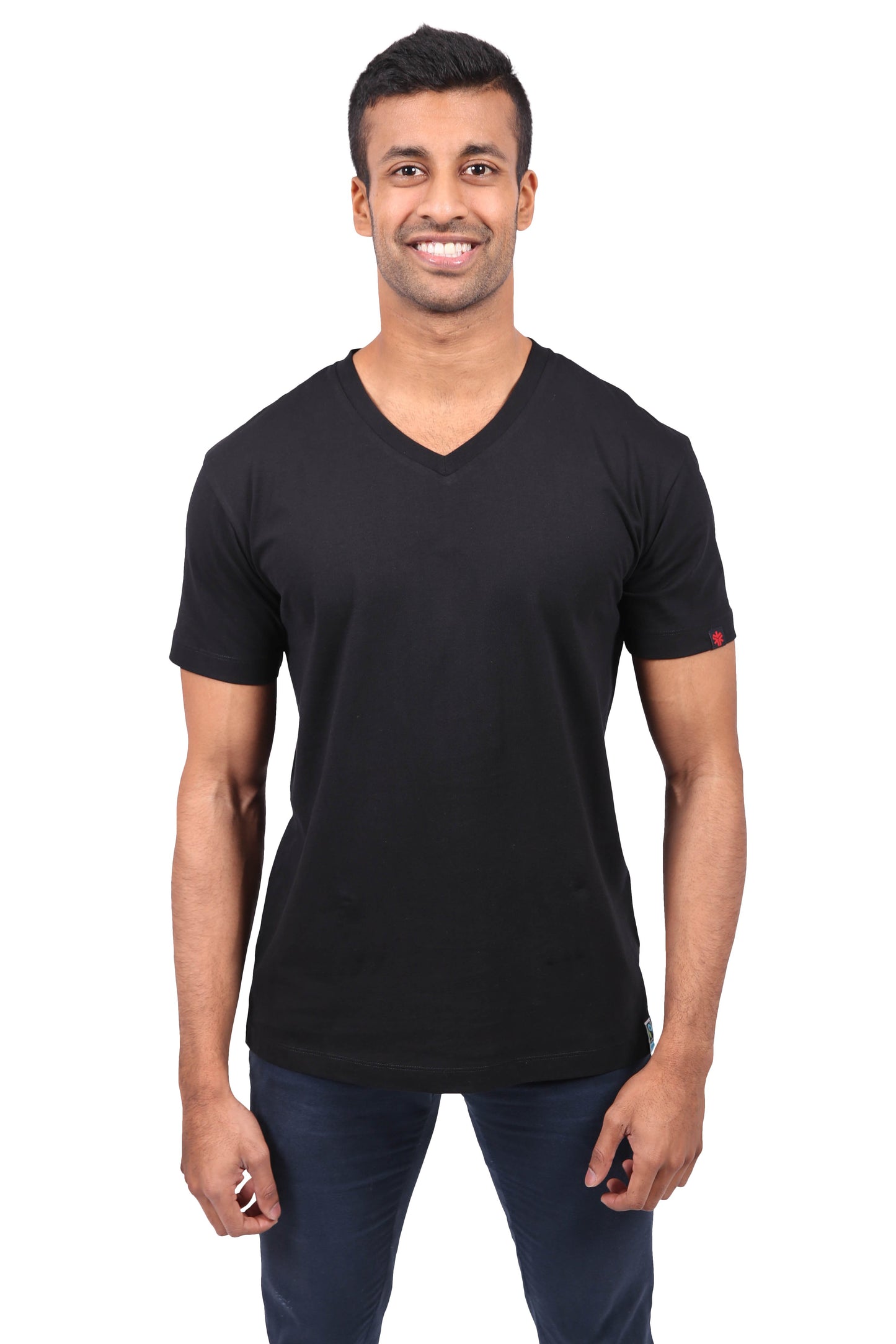 V-Neck T-shirt, Unisex Black