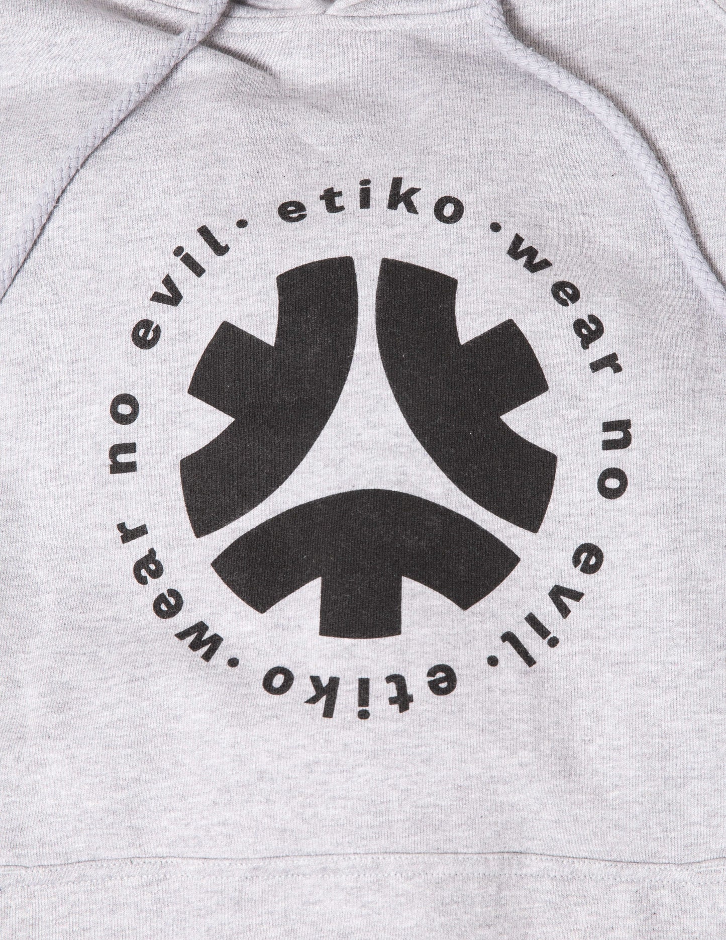 Pullover Hoodie, Wear No Evil, Unisex Grey & Black