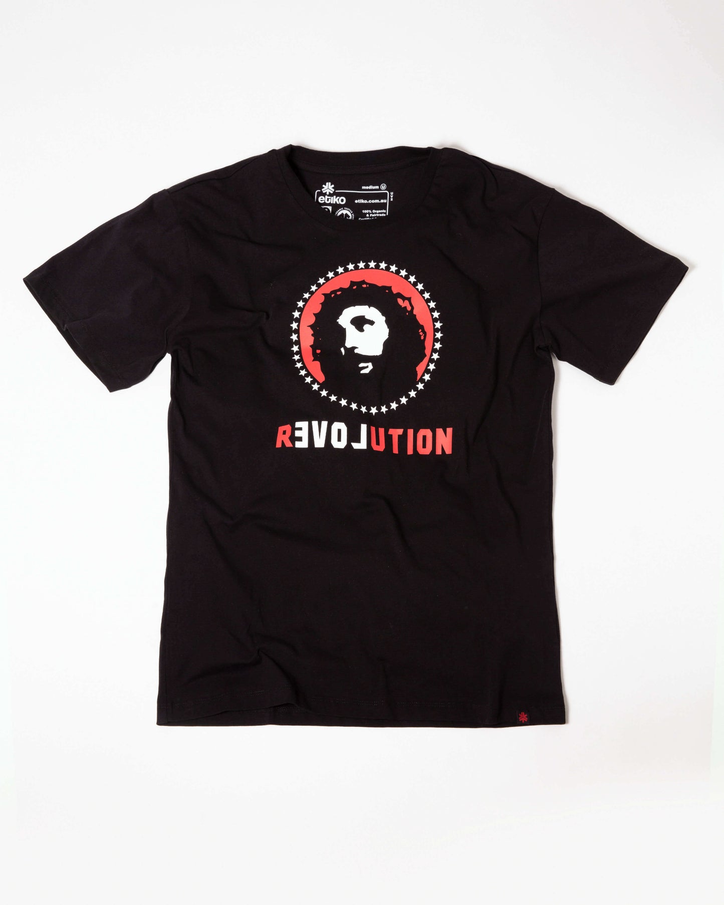 Love Revolution Printed T-shirt, Unisex Black