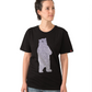 Bear Printed T-Shirt, Unisex Black