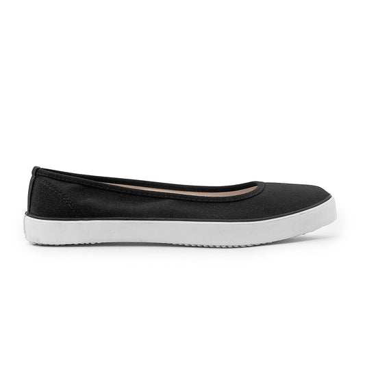 Etiko Vegan Ballet Flats Black and White Sneakers Organic and Fairtrade Certified Ethical Sneakers