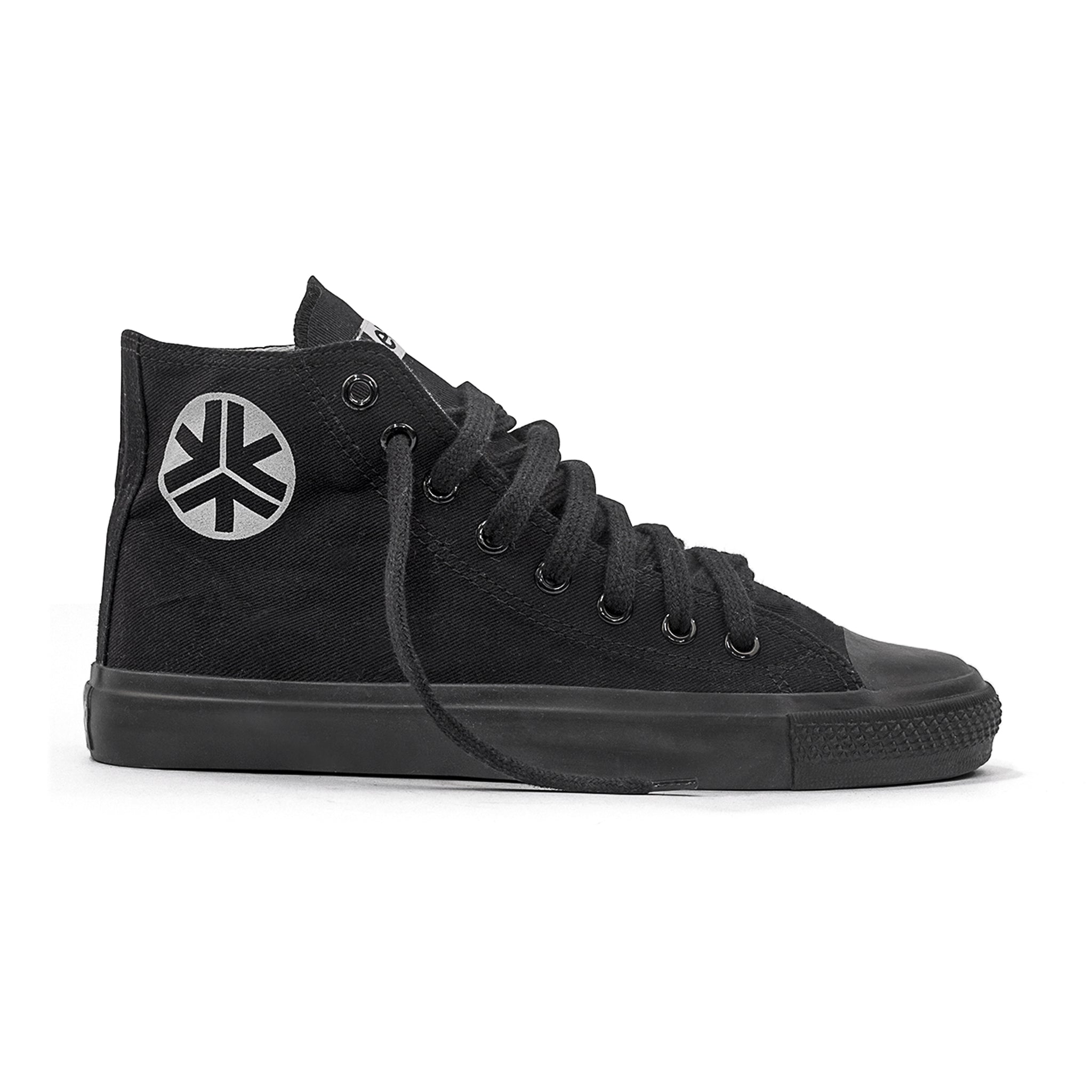 All Black Vegan High Top Sneakers