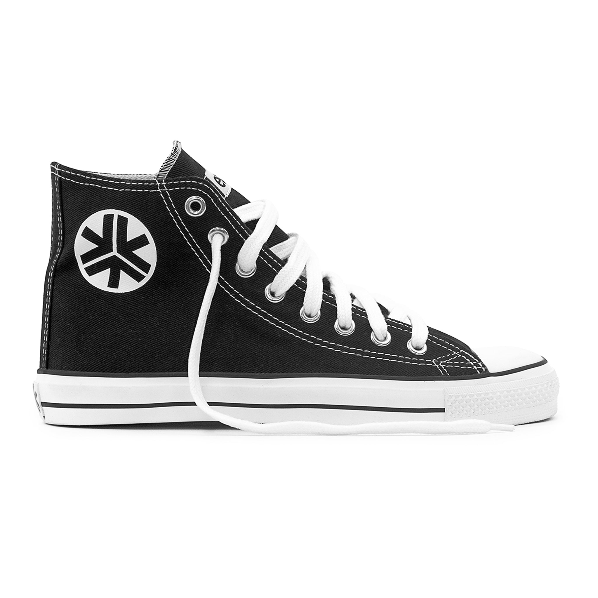 Black & White Vegan High Top Sneakers
