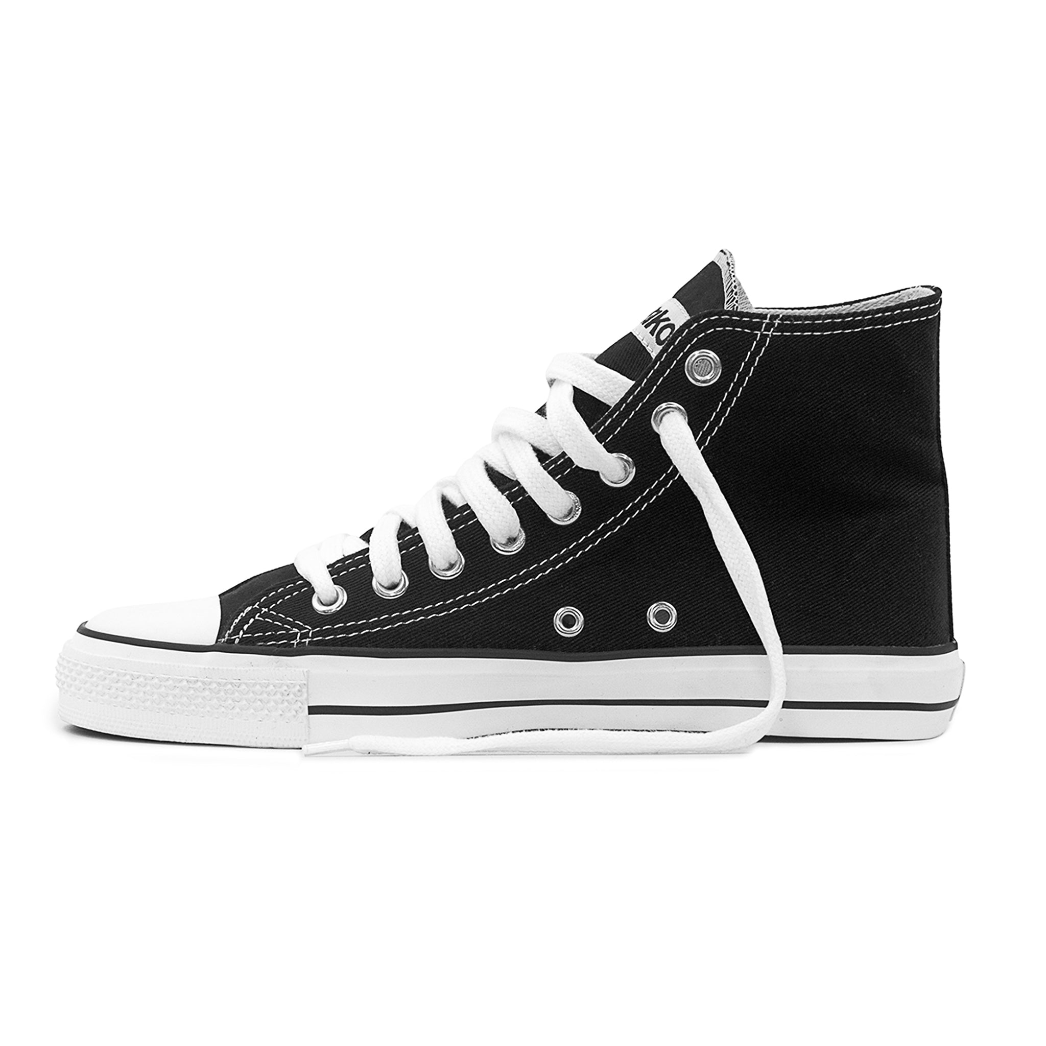 Black White Vegan High Top Sneakers Certified Fair Trade Etiko