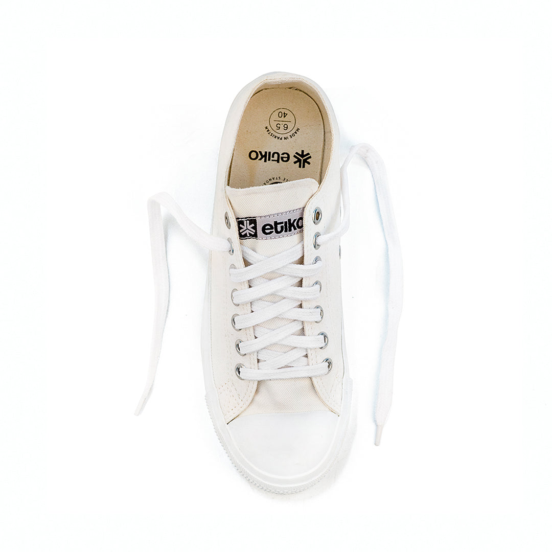 Low Cut Sneakers All White CLEARANCE STOCK