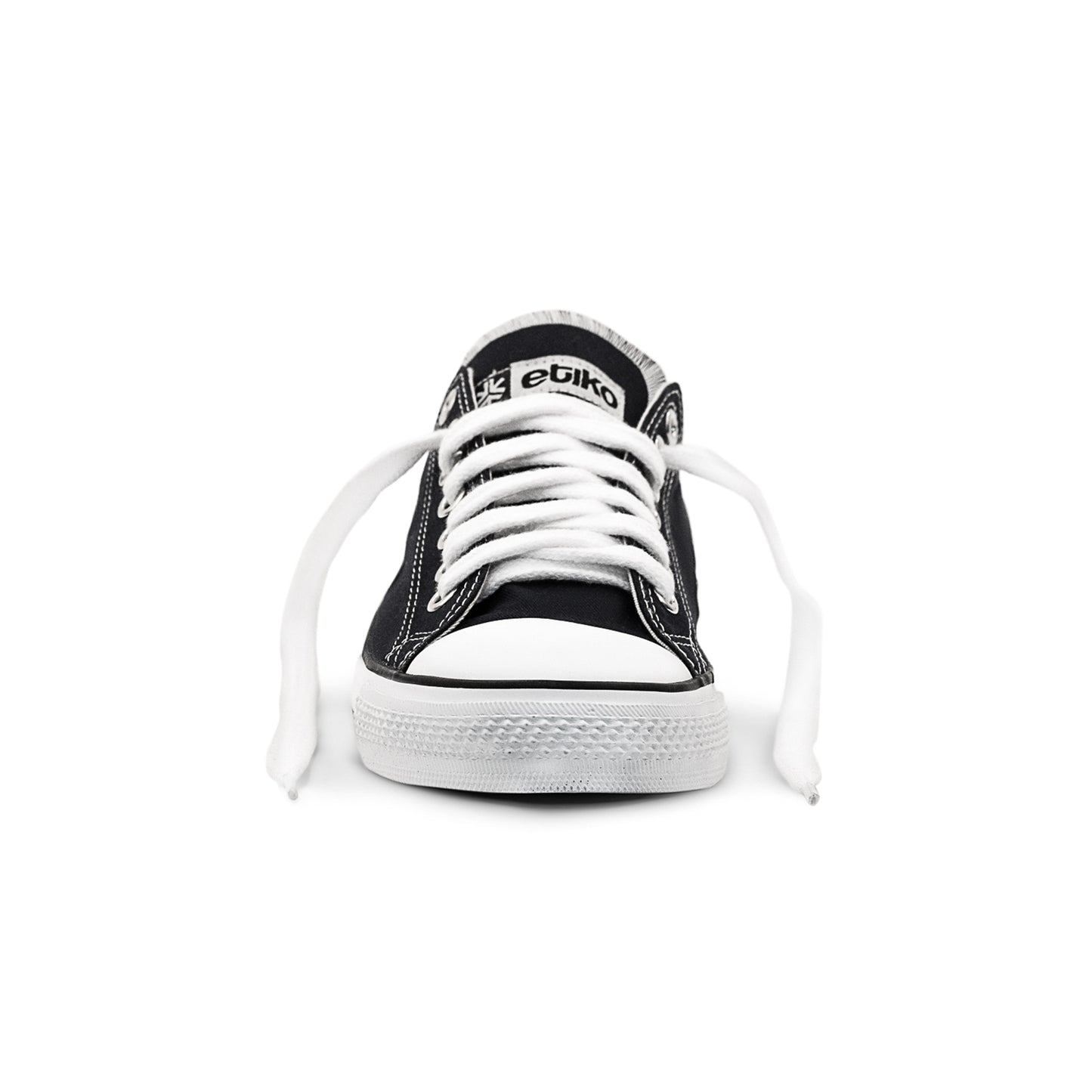 Etiko Vegan Low Cut Black and White Sneakers Organic and Fairtrade Certified Ethical Sneakers