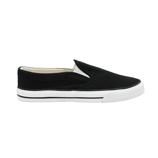 Etiko Vegan Slip Ons Black and White Sneakers Organic and Fairtrade Certified Ethical Sneakers