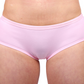 Soft or light pink boyleg/boyfit underwear, ethically made with fairtrade certified organic cotton.