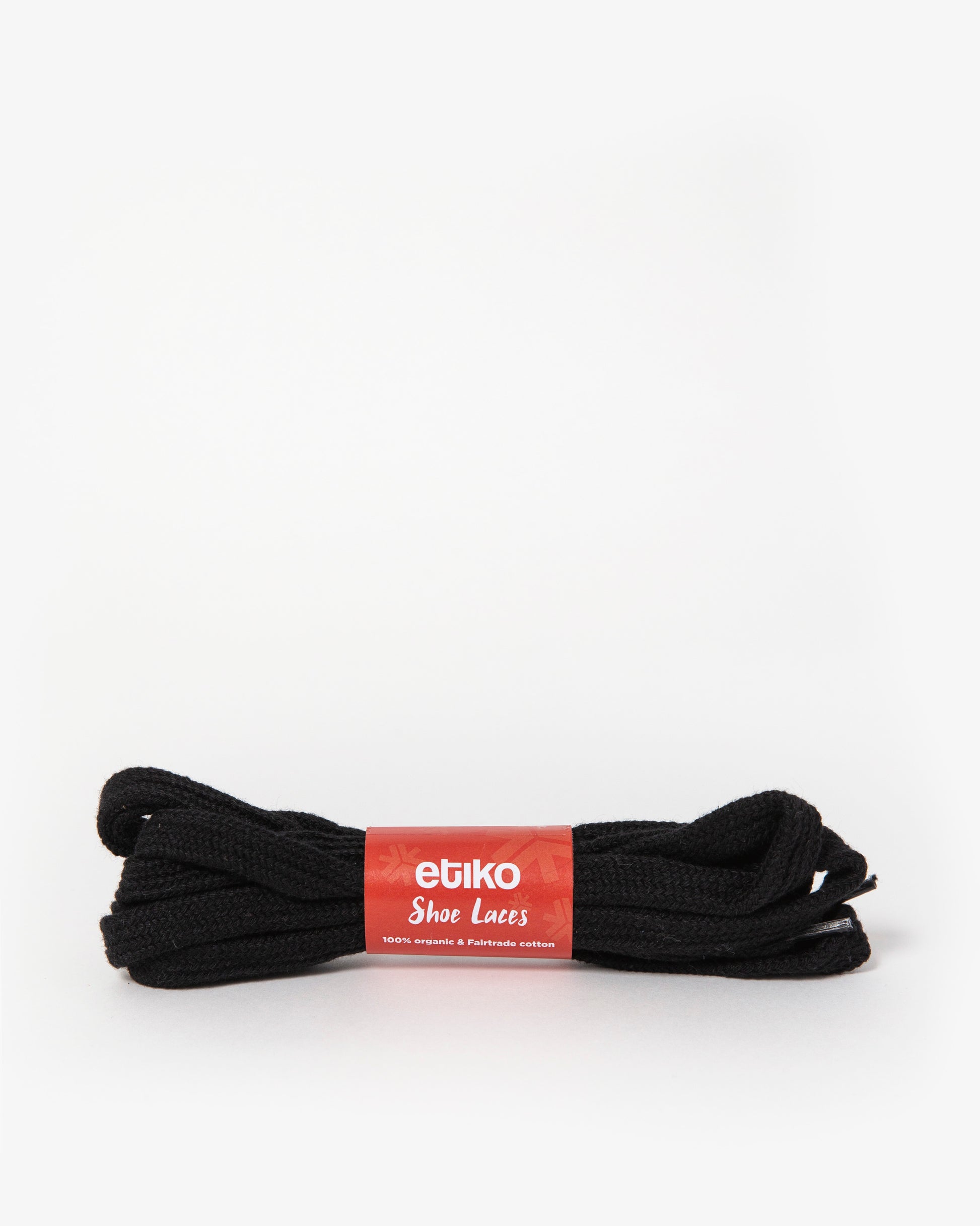 Etiko Fairtrade Certified Low Cut Black Shoelaces, Eco-Friendly