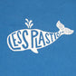 Etiko Fairtrade Certified Organic Cotton Less Plastic More Love Printed Blue Marle Unisex T-Shirt