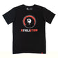 Etiko Fairtrade Certified Organic Cotton Love Revolution Printed Black Unisex T-Shirt