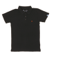 Etiko’s ethical fashion organic cotton black polo shirt ethically made and fair-trade certified