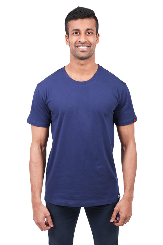 Etiko Fairtrade Certified Organic Cotton Navy Unisex T-Shirt, Ethically-made, Eco-Friendly