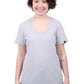  Etiko Fairtrade Certified Organic Cotton Grey Marle Womens Round Neck T-Shirt, Eco-Friendly