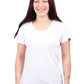 Etiko Fairtrade Certified Organic Cotton White Womens Round Neck T-Shirt, Eco-Friendly