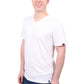 Etiko Fairtrade Certified Organic Cotton White Unisex V-Neck T-Shirt, Ethically-made, Eco-Friendly