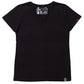 Etiko Fairtrade Certified Organic Cotton Black Womens V-Neck T-Shirt, Eco-Friendly