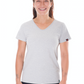 Etiko Fairtrade Certified Organic Cotton Grey Marle Womens V-Neck T-Shirt, Eco-Friendly