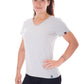 Etiko Fairtrade Certified Organic Cotton Grey Marle Womens V-Neck T-Shirt, Eco-Friendly