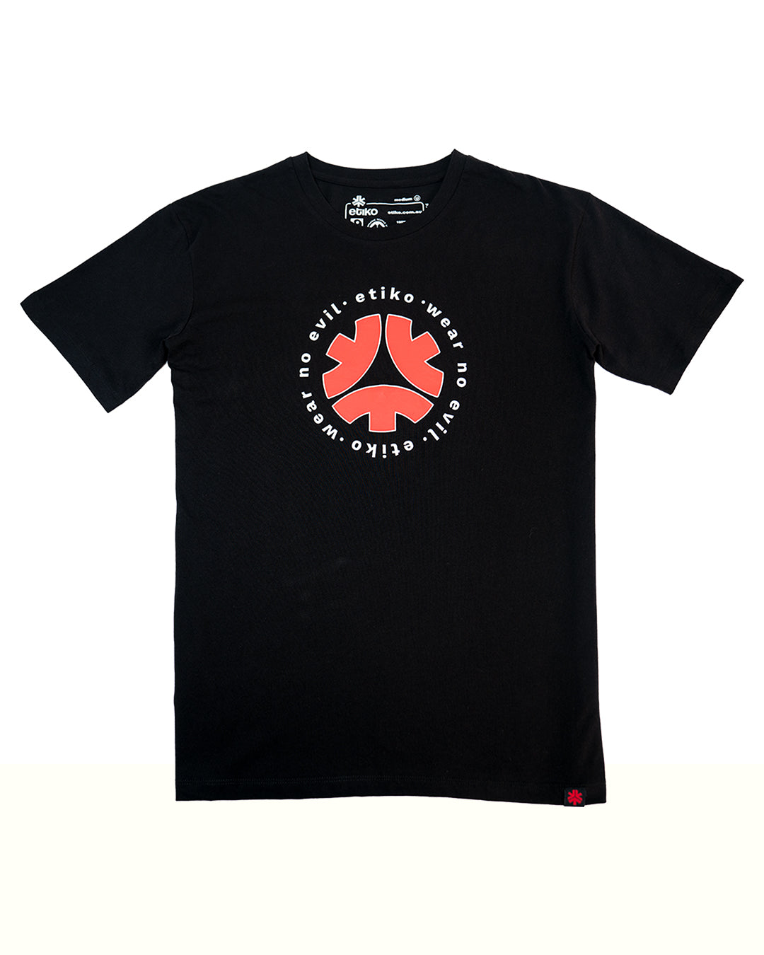 Unisex Black Wear No Evil 2.0 Printed T-shirt